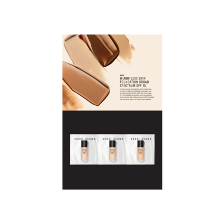 NEW Weightless Skin Foundation Shade Card Extra Light / Light 